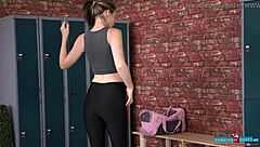 hannah z strips in dorm with ripped clothes full hd