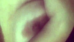 Latina masturbates in the morning, touching her boobs and tits