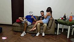 Cute Sexy Daddy Roleplay with First Time Swingers in Deepthroat 3some Cum Finish