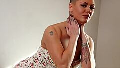 Hot Brunette Jezebelle Bond Performs Solo Tease