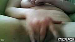 wife masturbating in this porn video