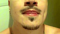 horny brazilian bodybuilder in shower with big cock?