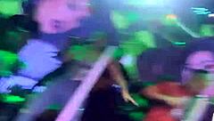 Colombian babe flashes big tits outdoors in live sex show 😍