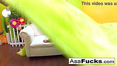 Asa Akira gives blowjob and gets huge cumshot on her ass! 😍