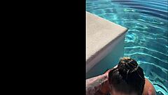 girlfriend gives deepthroat bj at infinity pool in costa rica.