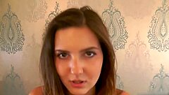 Brunette babe gets messy in this blowjob scene with european charm