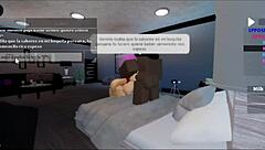 roblox - fucking a fan in hotel, he cums inside me