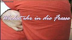 german bitch rented for blowbang and bukkake session