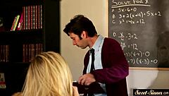 Teen beauty explores fantasy roleplay with stepbrother