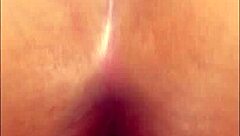 Brunette half-cousin licks balls, sucks cock, and gets cum on pussy.