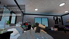 roblox - fucking a fan in hotel, he cums inside me