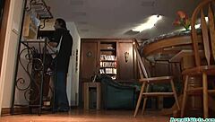 TIGHT TEEN CHEERLEADER HELPS HUBBY BEFORE BABYSITTING