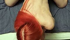 real homemade threesome with lovers deepthroat and cum in mouth