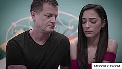 I Can't Believe This Skinny Brunette Teen Got Fucked by Her Old Step Daddy