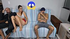 Wife Shows Off for Husband’s Friend in Hot Blowjob and Doggy Scene