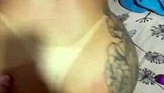 Brazilian wife in lingerie takes a monster cock at home.