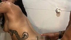 Bathroom encounter with brunette amateur ends quickly