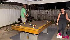 Milfcandy Samantha loses at pool and takes BBC