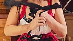 Miss Raquel in Little Red Riding Hood Cosplay Gets Spat On and Fucked Cowgirl