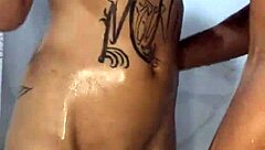 Bathroom encounter with brunette amateur ends quickly