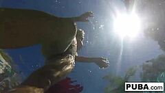 Olivia enjoys summer activities by the poolside