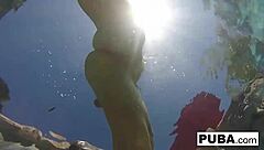 Olivia enjoys summer activities by the poolside