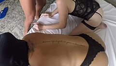 I watched my teen wife get humiliated with double penetration by big black cocks while her pussy orgasms wildly