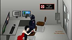 Ada Wong Licks Pussy with Pink Dildo!