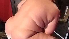 The MILF enjoys a DILDO CHAIR ORGASM with her big ass.