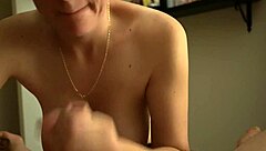 Watch The Contrast Of Wet Sloppy Blowjob Leading To Huge Cumshot On Brunette Babe