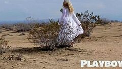 gorgeous blonde milf teya kaye poses outdoors in lingerie