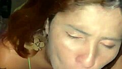 naughty redhead ruivinha sucks her husband off at the club