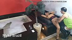 Nicoly Mattos Receives Myke For Anal Fuck In Apartment