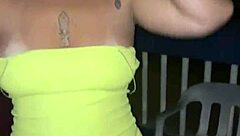 naughty redhead ruivinha sucks her husband off at the club