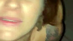 naughty redhead ruivinha sucks her husband off at the club