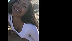 sexy ebony amateur almost busted masturbating in public park?