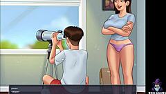 Jenny Gives Stepbrother Handjob in Summertime Saga!