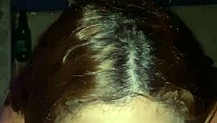 naughty redhead ruivinha sucks her husband off at the club