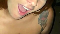 naughty redhead ruivinha sucks her husband off at the club