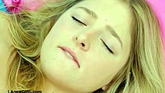 Young Radiant Blonde Shows Sexy Body In Photoshoot On Sofa.