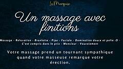 French massage ends with blowjob - want to hear the moans?