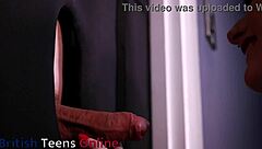 Redhead Nurse Sucks Hard at Gloryhole Spot