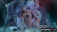 sexy teen jessica rex giving a sensual massage to her gf jennifer jacobs 😍