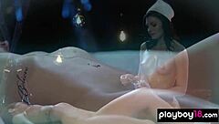 sexy teen jessica rex giving a sensual massage to her gf jennifer jacobs 😍