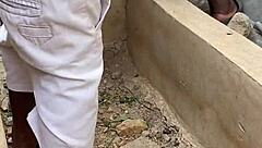 he gave me a hot short fuck with his monster cock outdoor