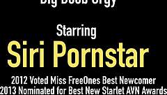 4some orgy with siri pornstar britney amber licking and bending over