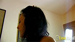 Stockings brunette dinamita rides big cock in doggystyle, missionary, and cowgirl positions!