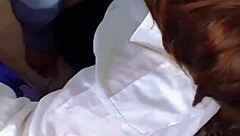 Morra from la técnica can't hold back with her professor, ends up in his apartment destroyed begging and nearly drowning swallowing semen - real mexican school girl!