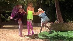 i'm so horny at this cosplay party, diving into wet pussies and fucking in a bisexual orgy