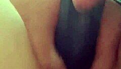 She's so excited on the phone, masturbating her wet creamy pussy hard 😏